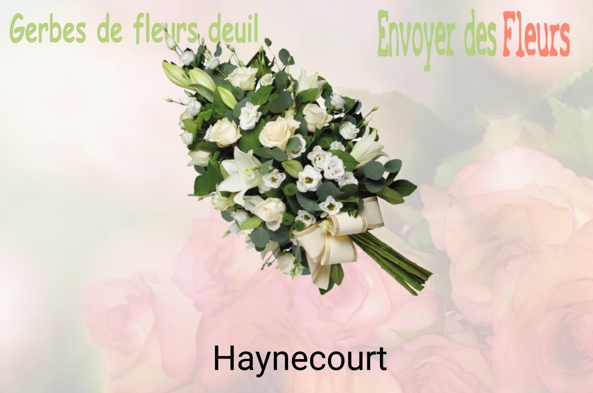 Gerbe de fleurs de deuil livrée à Haynecourt